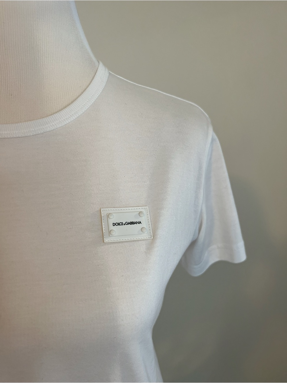 DOLCE & GABBANA WHITE LOGO T-SHIRT KIDS SIZE 12 / WOMEN’S XS